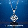 D Color 100% Moissanite Clover Necklace 1 Carat VVS1  Lab Diamond Flower Pendant Necklace For Women Girls Birthday Wedding Gift