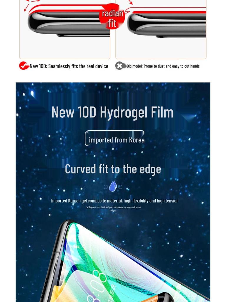Huawei Mate30 Pro/M40/P series Hydrogel Tempered Film for Curved Screen