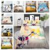 3D Bedding Set Vehicle Pattern Quilt Cover and Pillowcase 2 or 3 Pieces of Aircraft or Bicycle Printed Full-size Washable and Comfortable Bedding
