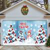 Christmas Garage Door Cover Large Christmas Banner Backdrop Decoration for Indoor Outdoor Garage Door Gate Party Wall Decor