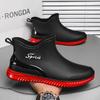 Cross-Border Rain Boots For Men Short Tube Kitchen Slippers Anti-Slip Outdoor Washing Car Waterproof Shoes Factory Direct Sales