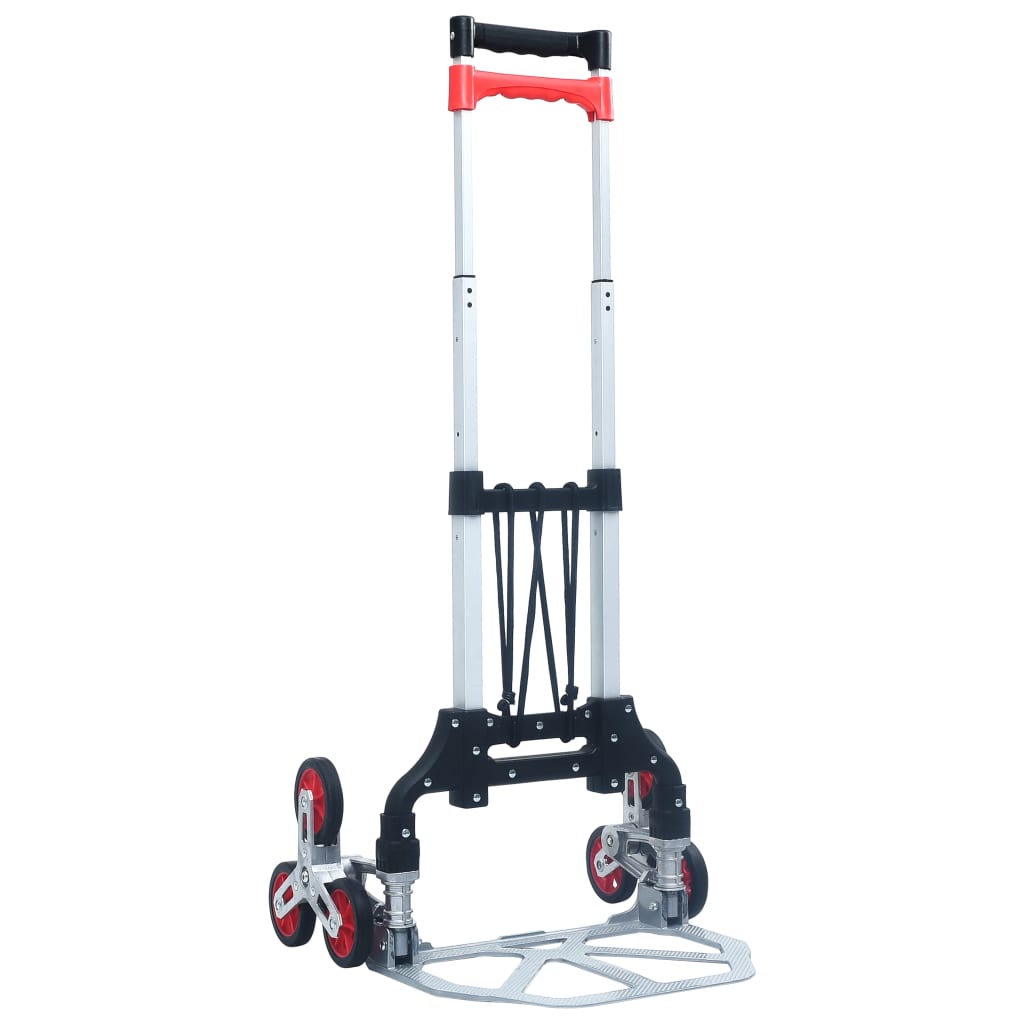 Vidaxl Składany Schodowy Wózek Transportowy, 70 Kg, Aluminium, Srebrny