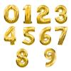 32-Inch Body Shaping Numeric Balloons - Gold & Silver, Floating Birthday & Celebration Decor