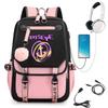 KATSEYE K-Pop Girl Group Print School Student Backpack 60123-6 Large Capacity Lightweight Casual Travel Bag