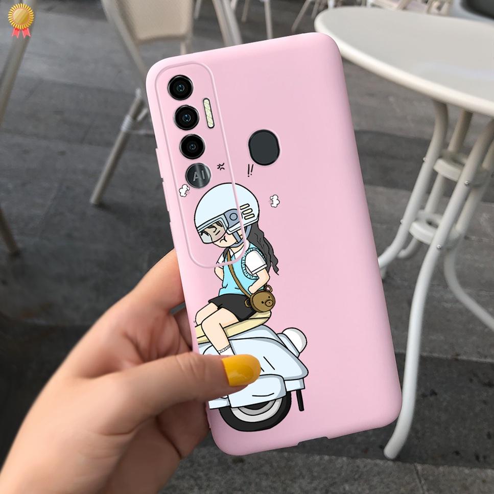 Чехол для Tecno Spark 7 P Pro 7P 7Pro Милые Девочки Медведь Задняя Крышка Силиконовый Для Tecno Spark7 P Pro Spark 7 P Pro 7P 7Pro Чехол для Телефона