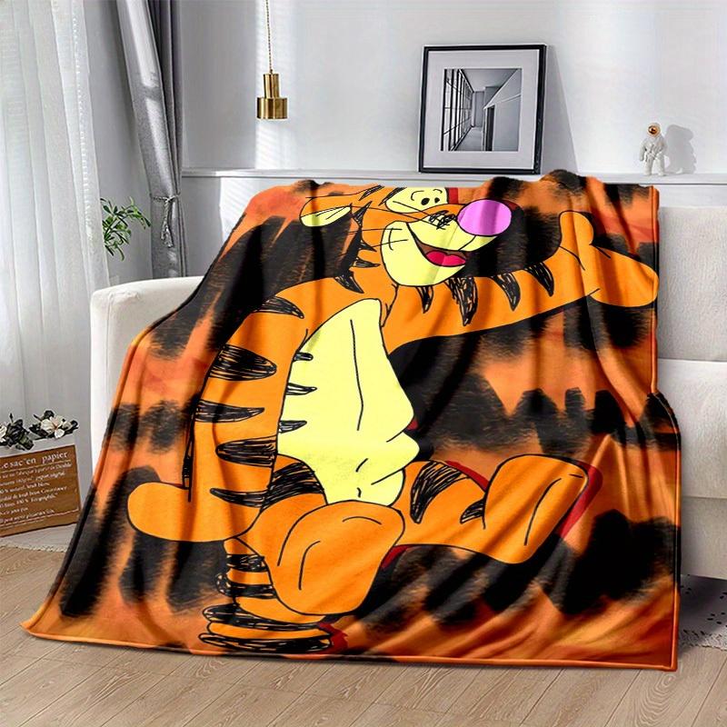 1pc Cartoon Tiger Blanket, Soft and Cozy Home Decor for All Seasons, Soft Flannel Throw Blanket, Versatile & Cozy for Bedroom, Perfect Gift