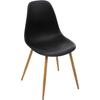 Chaise Noire - ATMOSPHERA - Collection Taho - Style Scandinave Moderne - Pieds En Fer