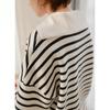 Полосатый контрастный женский свитер, модный повседневный свободный топ
