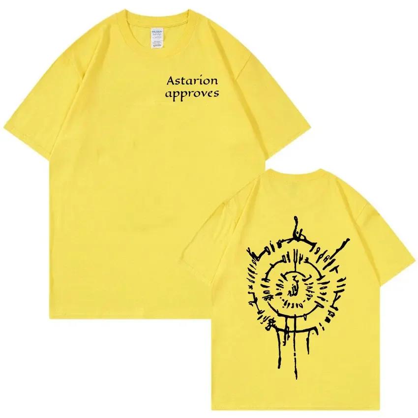 Hot Astarion Letters Graphic T Shirt Unisexs Casual Fashion Short Sleeve TShirt Unisex 100 Cotton Oversized T Shirts Streetwear