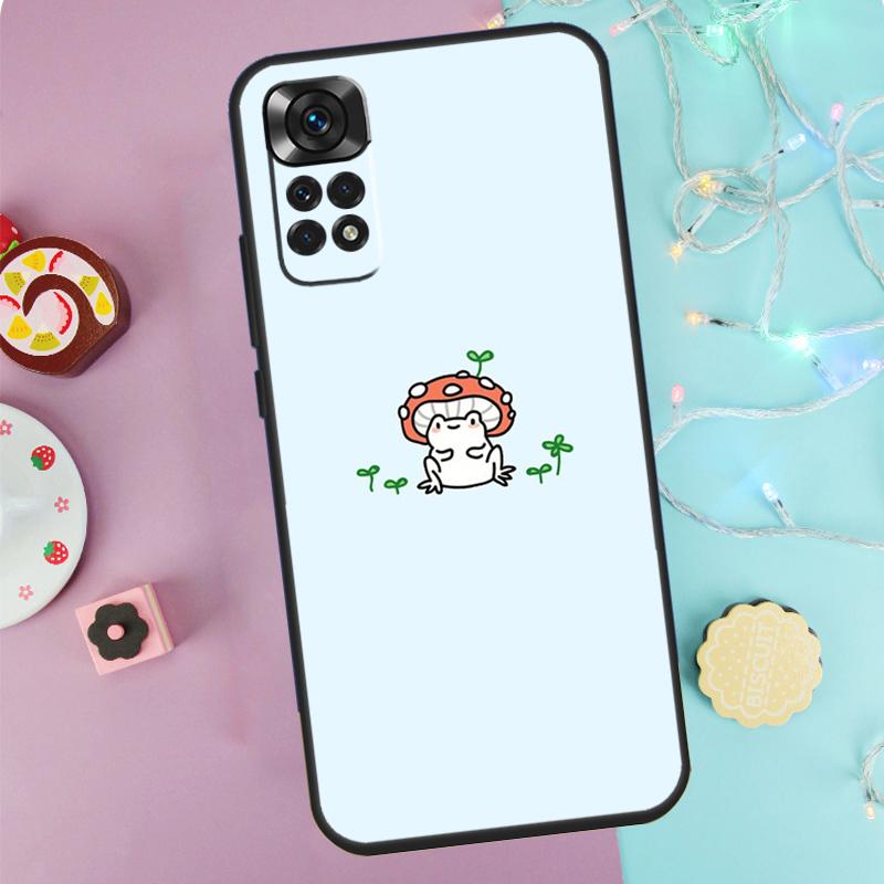 Чехол грибная лягушка для Xiaomi Redmi Note 14 Pro 9 10 11 12 13 9S 10S 11S 12S Redmi 14C 10C 12C 13C