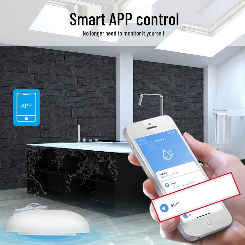 Умный датчик протечки воды Tuya Zigbee с таймером и сигнализацией в приложении