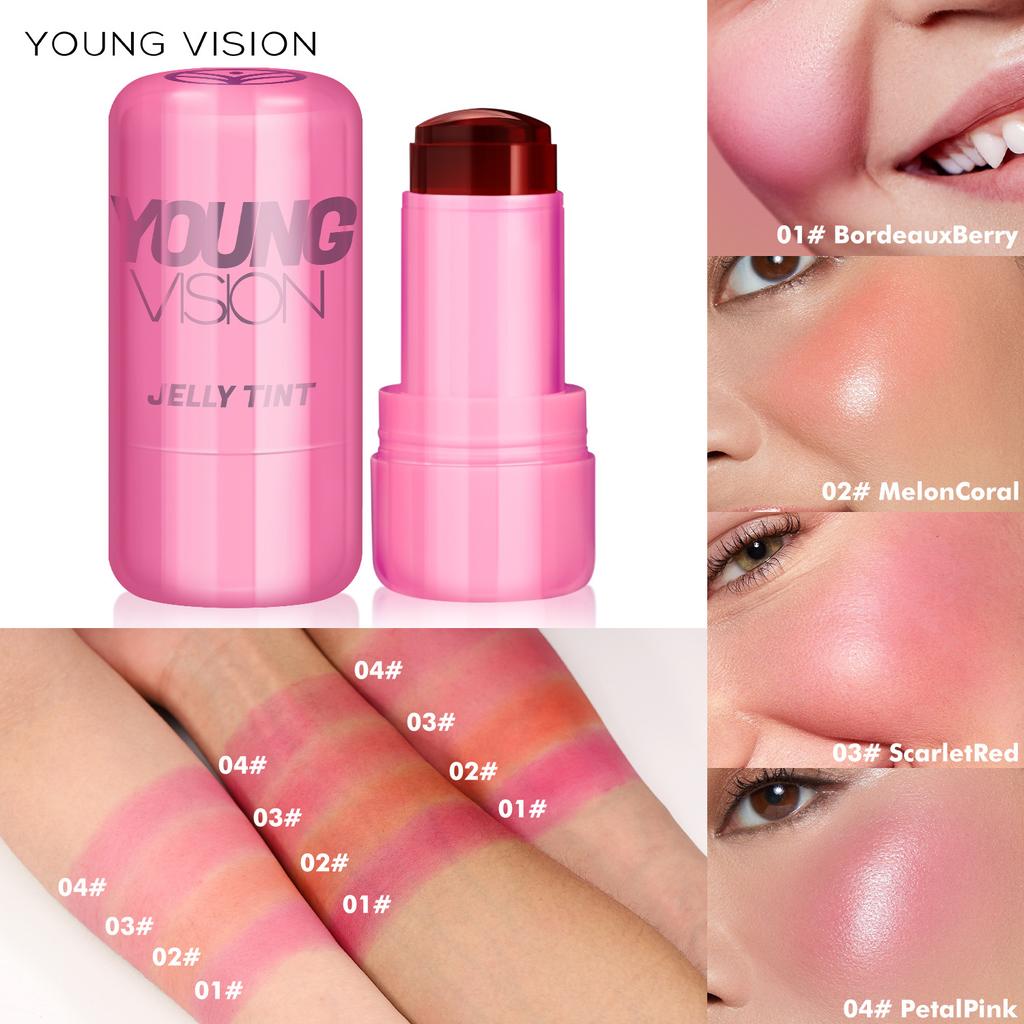 YOUNG VISION 4-цветный набор желейных румян Dye Lipstick Set Lip and Cheek Toning Blush Stick