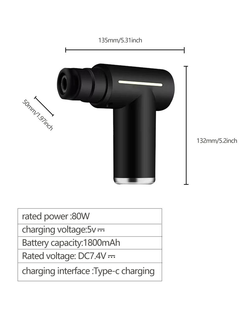 Холодный и горячий компресс Фасциальный пистолет Пистолет для глубокого тканевого массажа 6 скоростей Ручной перкуссионный массажер для тела Спины Шеи Ног