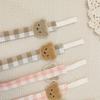 Bear Baby Cloth Pacifier Chain Embroidery Nipple Holder Clips Anti-lost Soother Holder  Baby