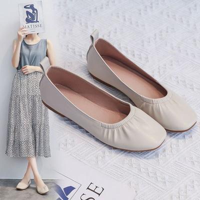 Туфли Doudou повседневные женские рабочие туфли на мягкой подошве супермягкие на плоской подошве одинарные туфли для офисных работников беременных женщин маленькие кожаные туфли на мягкой подошве