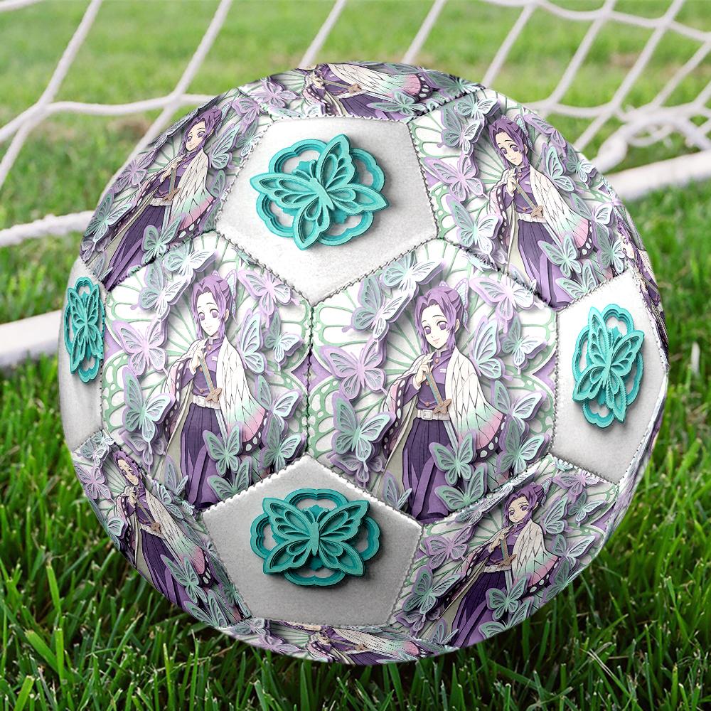 1pc Demon Slayer Kimetsu no Yaiba Football Soccer Ball Size 5 Indoor Soccer Ball Fashion Colorful Backyard Game -Great For Sports Fans Gift HE12
