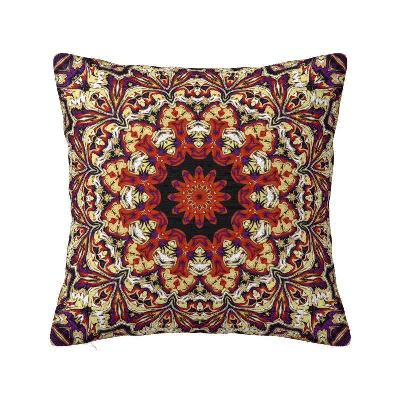 Custom Bohemia Ethnic Mandala Flower Cushion Cover 45x45 Cm Polyester Throw Pillow Case For Sofa Decoration Bedding Pillowcase
