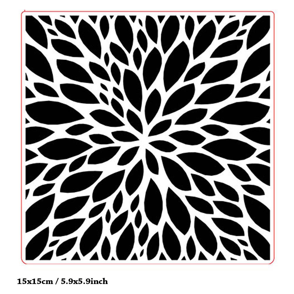 Сетка, сетка, пластиковые папки для тиснения, шаблоны, трафарет, пузыри, пятна, стена комнаты, лист папоротника, цветочная рамка