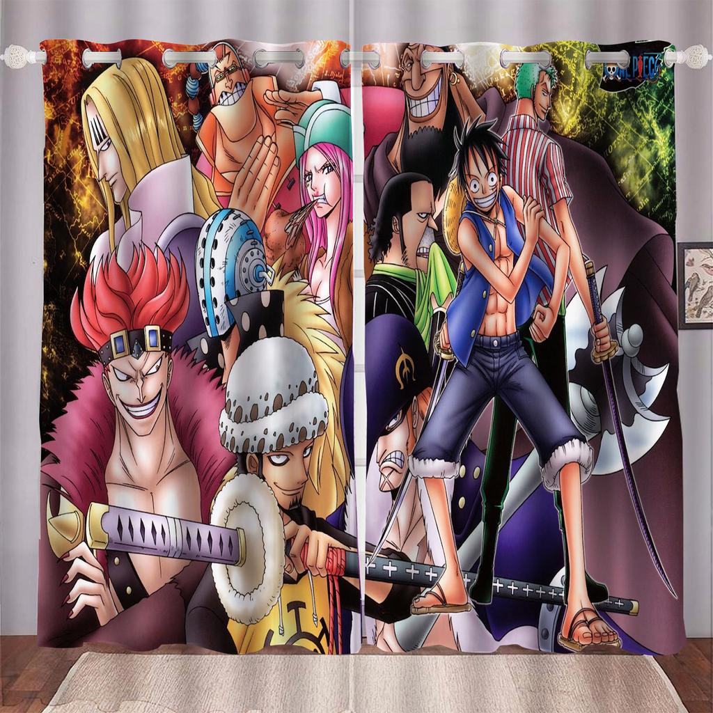 Штора One Piece Monkey D Luffy Мультяшная Новый Мир Анимированная Модная Подходит для Спальни Детской Взрослой Комнаты Декорации Подарки