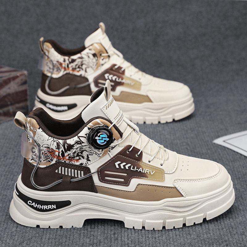 Мужская обувь Тренд Молодежная Повседневная Спортивная Board Shoes Мужские Белые Рабочие Martin Boots