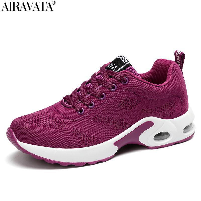 Women Sneakers Running Shoes Tennis Outdoor Air Cushion Knit Trainer Breathable Gym Shoes