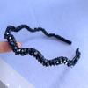 Sweet Korean Women Hairband Girls Headdress Flower Crystal Hair Hoop Hair Accessories Wave Headband