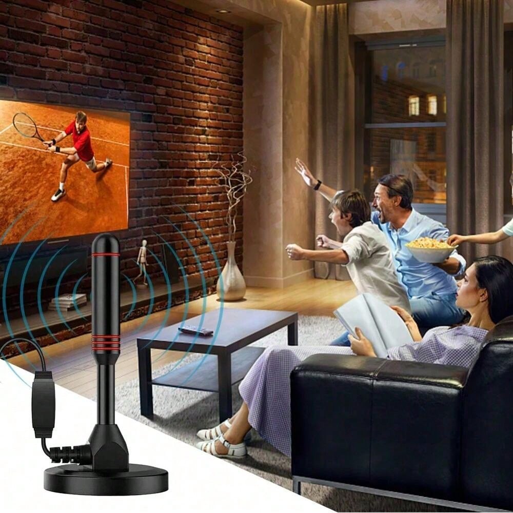 HD Цифровая ТВ-антенна Комнатная Усиленная - 200 Миль Ультра HDTV с Усилителем VHF/UHF (Подходит для улицы)