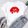 (Asian Size) Clothing Watercolor Lovely Trend Cute 90s Women Print Short Sleeve Tee Top Fashion T Shirt Woman Female T Graphic T-shirts