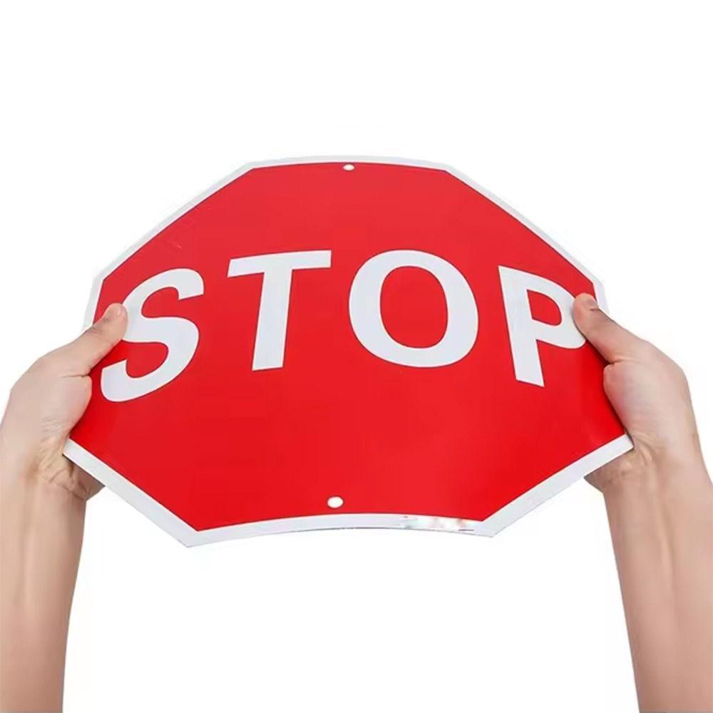 12" X 12"/30 X 30cm Warning Reflective Aluminum Signs Octagon Rust Free Sign  Street Traffic