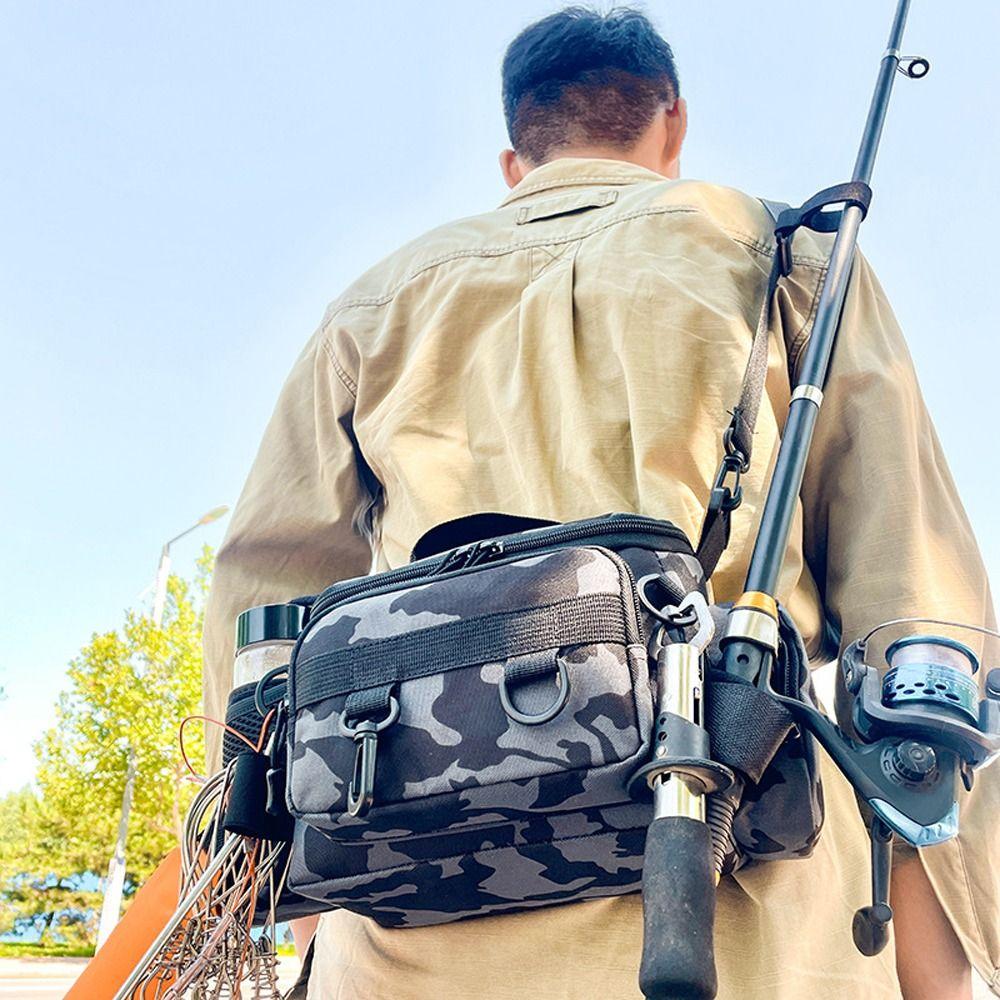 Crossbody Fishing Tackle Bags Waterproof Fishing Bags Fishing Lure Backpack  Outdoor Camping