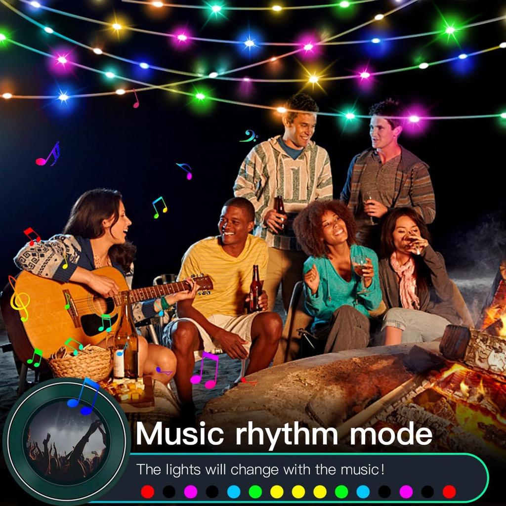 20M 200LEDs USB LED Light String 5V RGBIC Dream Color LED Strip Tape Bluetooth Addressable Fairy Lights For Christmas Decor