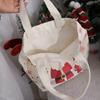Cartoon Christmas Canvas Gift Bag Santa Claus Merry Christmas Decor  Party Favors