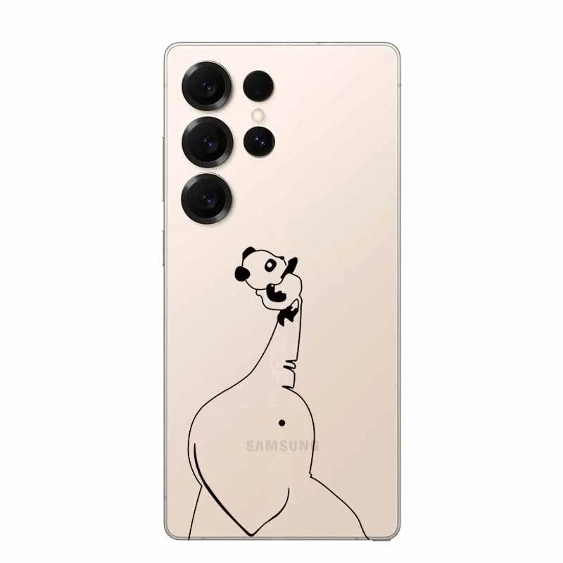 Clear Case For Samsung S25 Ultra 5G Case Clear Back Cover Animal Painting Soft Bumper For Galaxy S25Ultra Transparent Soft Funda