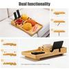 Natural Wooden Food Serving Tray Designed for Sofa Seam Organization and Easy Transportation for Family Gatherings