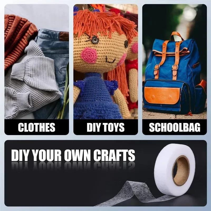 60M двухсторонняя нетканая прокладочная клейкая лента для утюга на подгибку края укоротить ремонт брюк для шляп одежда DIY швейный инструмент