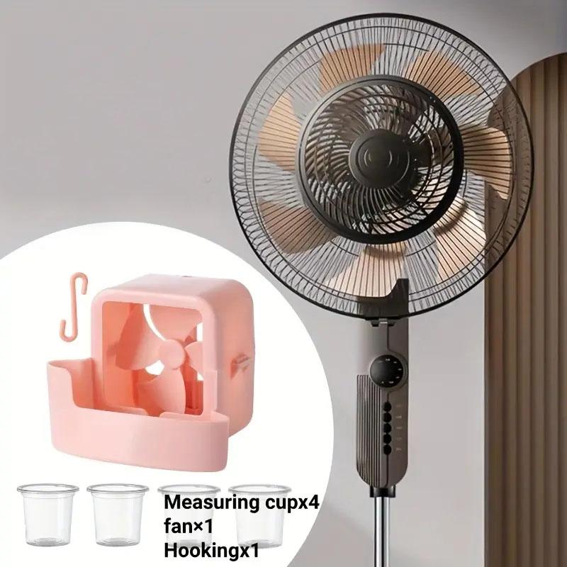 Электрический вентилятор, охлаждающий ящик для хранения, портативный напольный вентилятор, перфорированный ящик для вентилятора, подвесной ледяной кулер с подвесным крючком и 4 стаканами