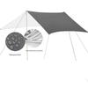Extra Large 3x3m Outdoor Sunshade & Rainproof Canopy with Poles - Perfect for Beach, Fishing, Picnic, Camping with Moisture-Proof Ground Sheet