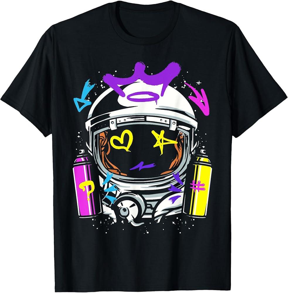 Graffiti Astronaut Spray Paint Street Art Drawing Artist T-Shirt Unisex T-Shirt
