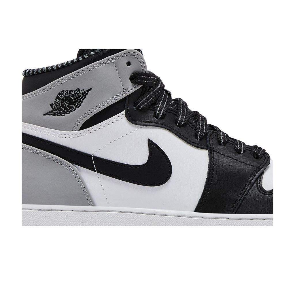 Air Jordan 1 Retro High OG BG 'Barons' (Unisex) White / Black-Wolf Grey Kids' Basketball Shoes 575441 104