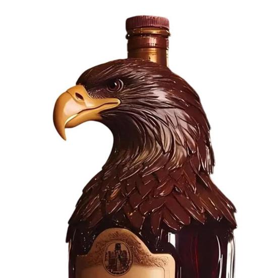 Графин для виски с гравировкой орла, стеклянный графин 850 мл, художественный графин из бессвинцового стекла для бурбона, подарки для папы, мужа, парня