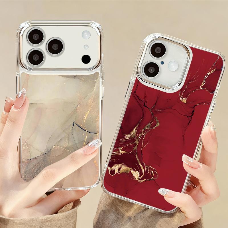 Чехол с рисунком под песчаник и мрамор для iPhone 17 Pro Max, рамка для камеры с покрытием, прозрачная мягкая крышка для iPhone 16 15 14 13 Pro Max 11 16E 17E