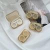 Plastic Contact Lenses Case with Tweezers New Transparent Contact Lens Box Women Travel Colored Contacts Storage Container Box