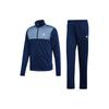 Tracksuit Color Block Stand Collar Zip Up Jacket And Straight Leg Pants Casual Sports Set Men Tracksuits Dark-Blue CD6603