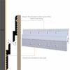 100mm/152mm Picture Frame Hanging Z Clamps Aluminum French Cleat System French Cleat Mounting Hardware Z Clamp Metal Brackets