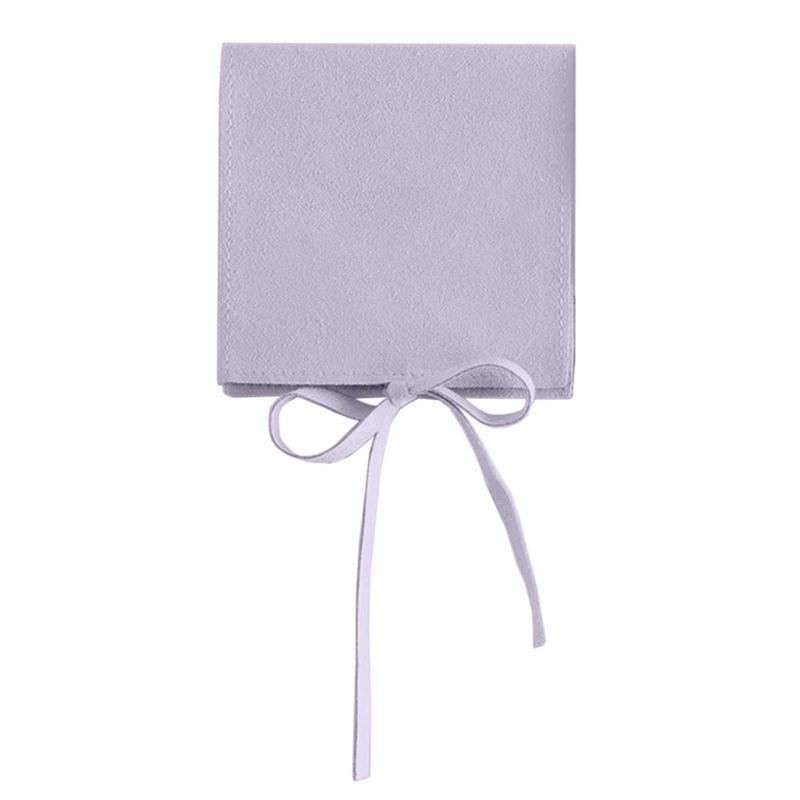 Jewelery Gift Bag Microfiber Jewellry Pouch with Ribbon Envelope Gift Packaging Organizer Bag for Earrings Necklace