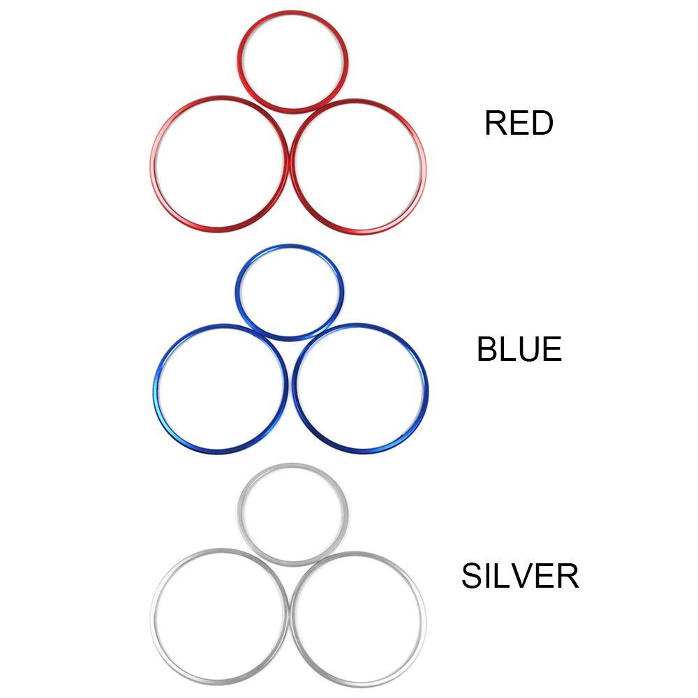 New Easy to Install Paste Version Exhaust port AC Ring Fittings 3pcs Car Decoration Sticker Outlet