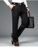 Men's Autumn/Winter Casual Business Trousers: Solid Color, Elastic Waist, Non-Iron, Anti-Wrinkle, Straight Fit.