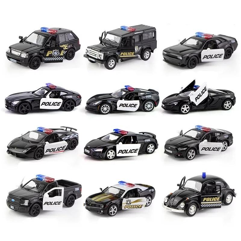 Police Car Series Volkswagen Mercedes Benz Dodge Lamborghini McLaren Ford Chevrolet Corvette Diecasts & Toy Vehicles RMZ City 1:36 Alloy Model