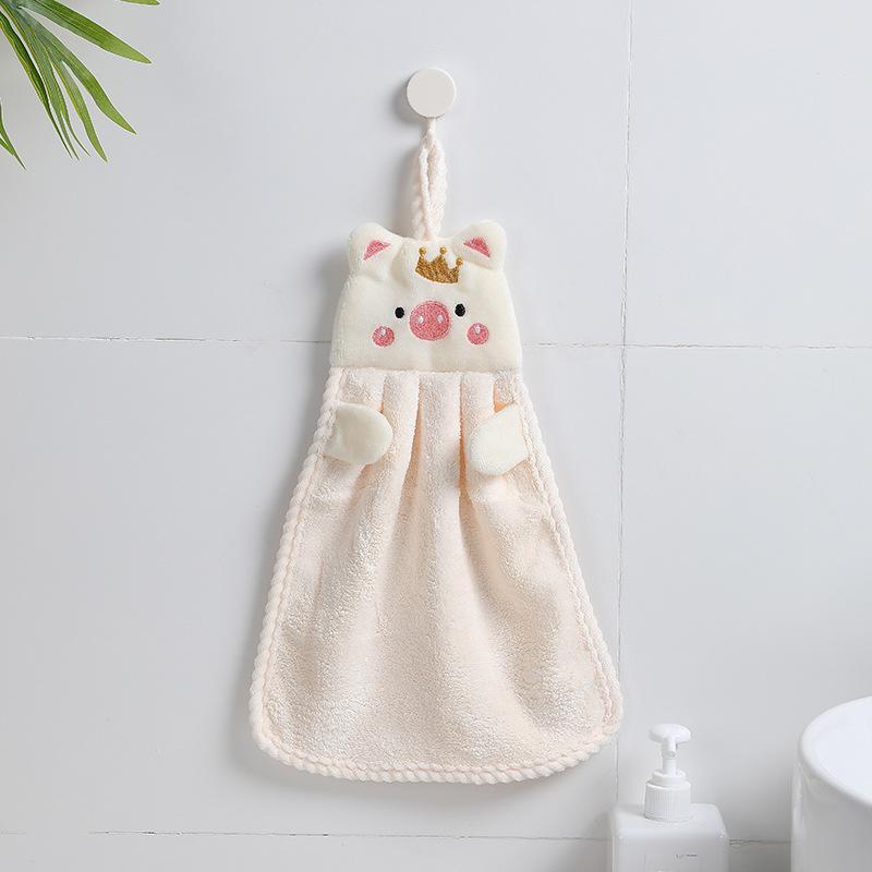 Cartoon Animal Coral Fleece Hand Towel