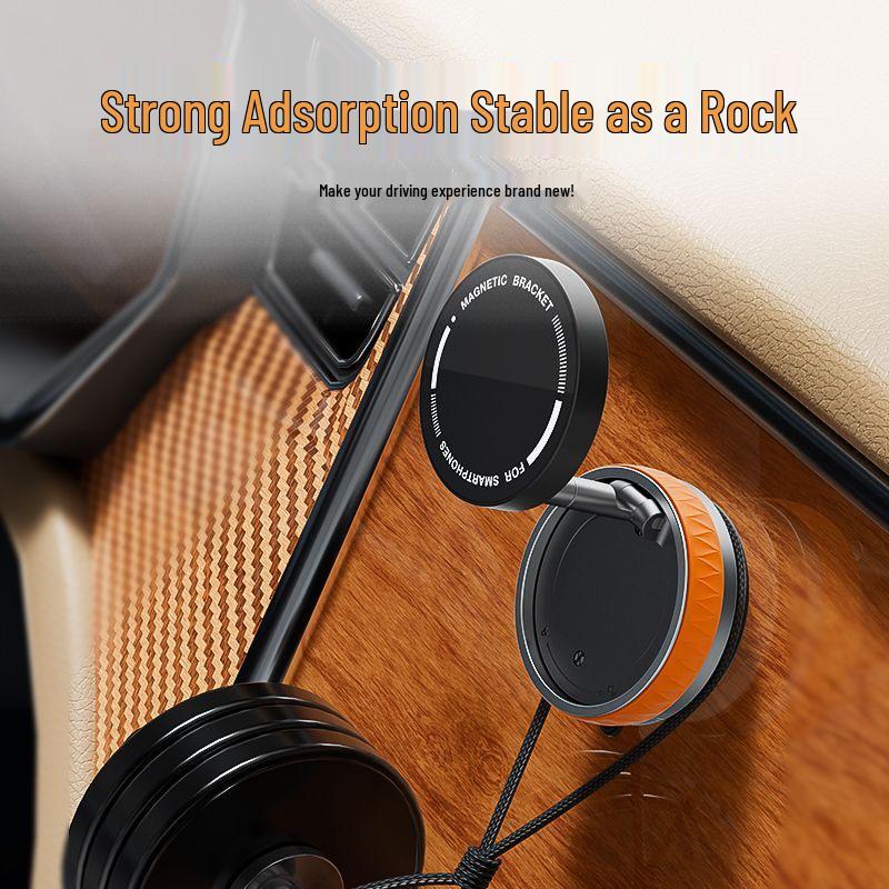 Складной магнитный держатель для телефона в автомобиль с присоской для навигации